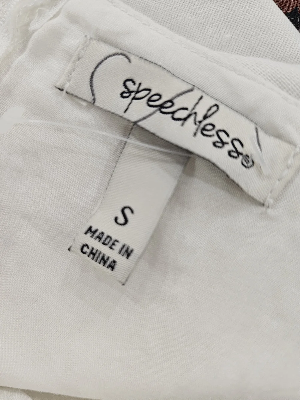 NWT Speechless White Linen Blend Long Puff Sleeve Square Neck Mini Dress in S&M - Picture 6 of 15